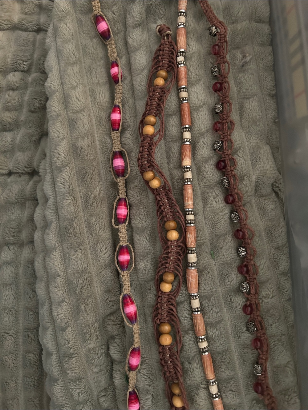 Source Unknown Women Jewelry Necklaces — Brown and Pink Boho Beaded Set